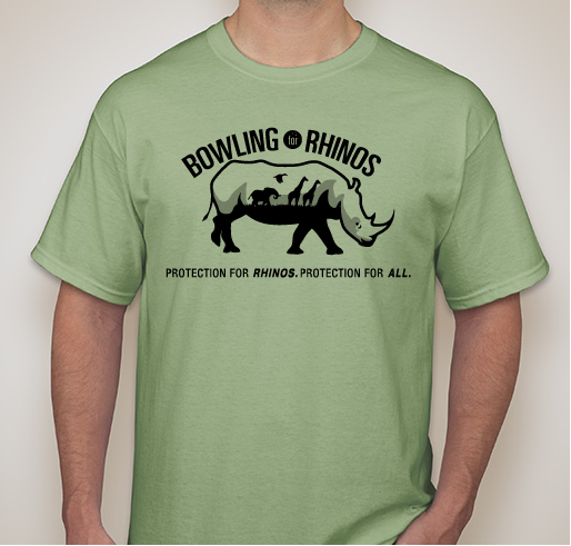 AAZK Jacksonville Bowling for Rhinos 2017 Fundraiser - unisex shirt design - front