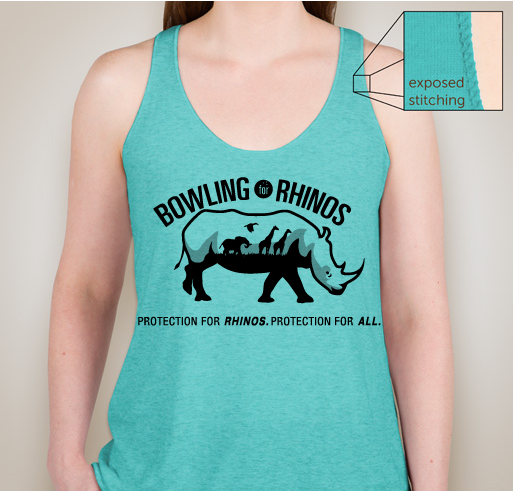 AAZK Jacksonville Bowling for Rhinos 2017 Fundraiser - unisex shirt design - front