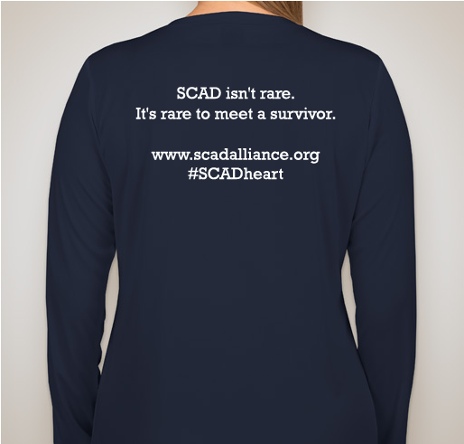 SCAD Alliance T-shirts. Performance comfort and life saving awareness, all in one! Fundraiser - unisex shirt design - back