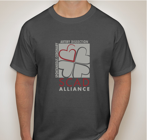 SCAD Alliance T-shirts. Performance comfort and life saving awareness, all in one! Fundraiser - unisex shirt design - front