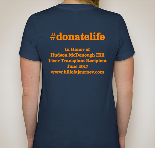 #hillofajourney Fundraiser - unisex shirt design - back