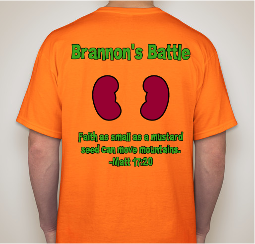 Brannon's Battle Fundraiser - unisex shirt design - back