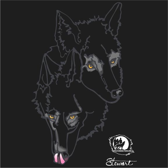 Wolf Connection's 2017 Limited Edition T-shirt Fundraiser! shirt design - zoomed