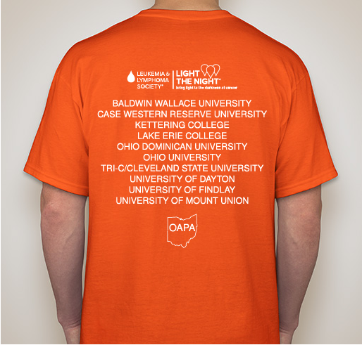 LEUKEMIA AND LYMPHOMA SOCIETY FUNDRAISER Fundraiser - unisex shirt design - back