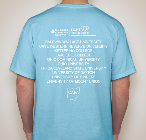 LEUKEMIA AND LYMPHOMA SOCIETY FUNDRAISER Fundraiser - unisex shirt design - back