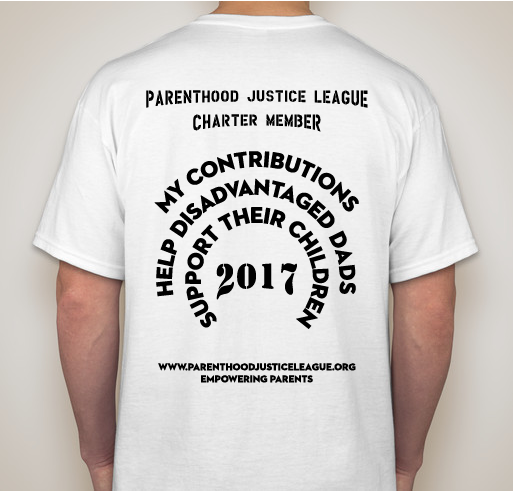 Parenthood Justice League Charter Member Fundraiser - unisex shirt design - back