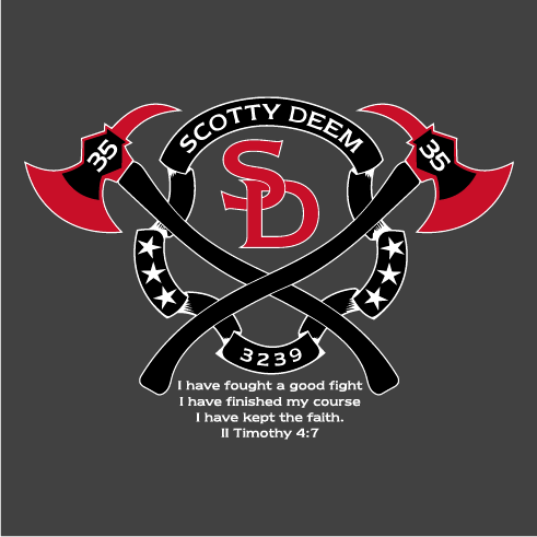 Official SAFD Scott Deem Hero WOD (workout of the day) Tribute Shirt for general public shirt design - zoomed