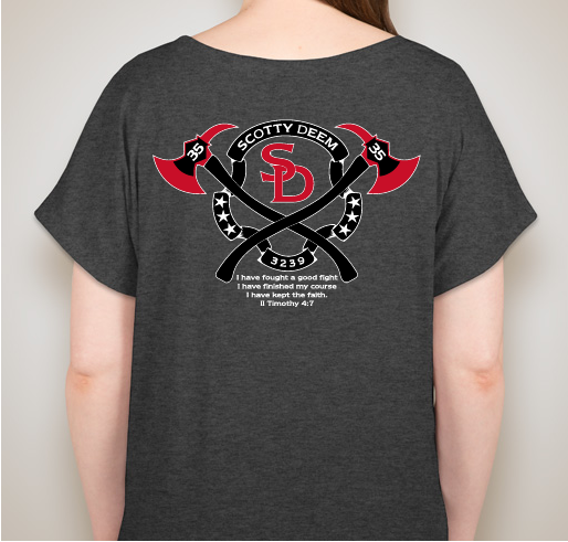 Official SAFD Scott Deem Hero WOD (workout of the day) Tribute Shirt for general public Fundraiser - unisex shirt design - back