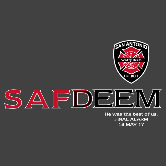 Official SAFD Scott Deem Hero WOD (workout of the day) Tribute Shirt for general public shirt design - zoomed