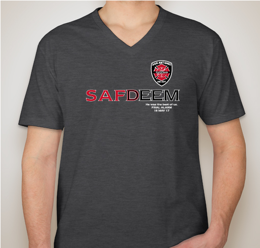 Official SAFD Scott Deem Hero WOD (workout of the day) Tribute Shirt for general public Fundraiser - unisex shirt design - front