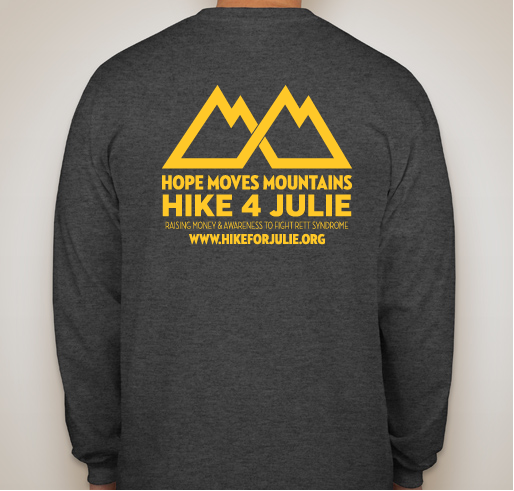 Hike for Julie Fundraiser - unisex shirt design - back