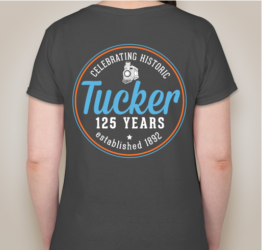 Tucker 125th Anniversary - Charcoal T-shirt Fundraiser - unisex shirt design - back