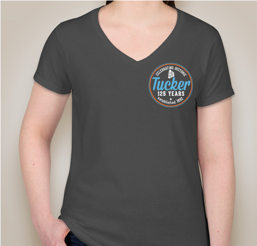 Tucker 125th Anniversary - Charcoal T-shirt Fundraiser - unisex shirt design - front