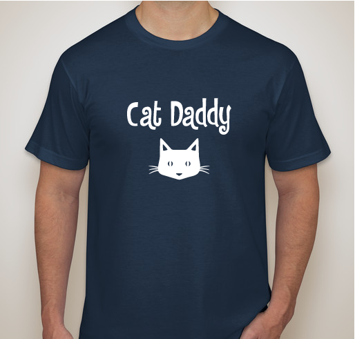 PAD PAWS "CAT DADDY" T-shirts available NOW! Fundraiser - unisex shirt design - front