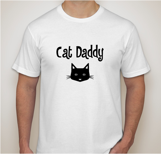 PAD PAWS "CAT DADDY" T-shirts available NOW! Fundraiser - unisex shirt design - front