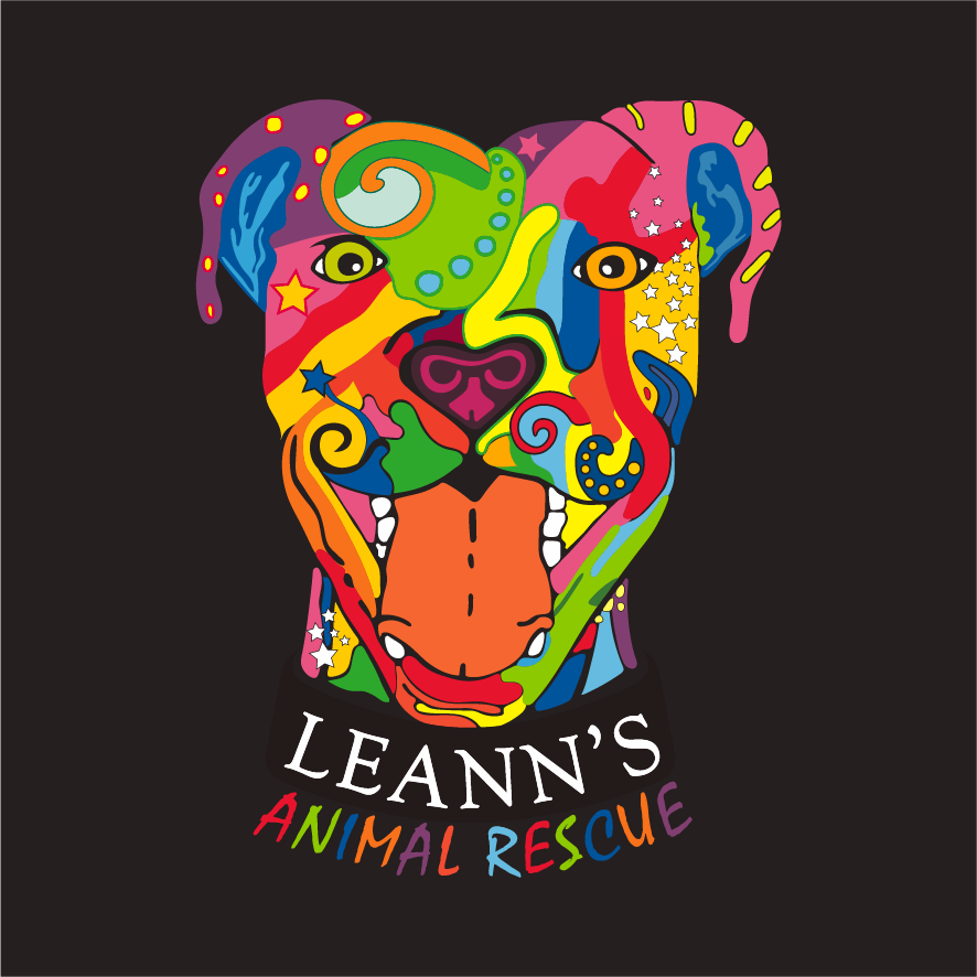 Leann's Animal Rescue shirt design - zoomed