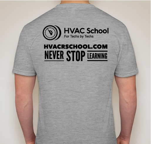 Show you support for the HVAC/R Trade while having some fun Fundraiser - unisex shirt design - back