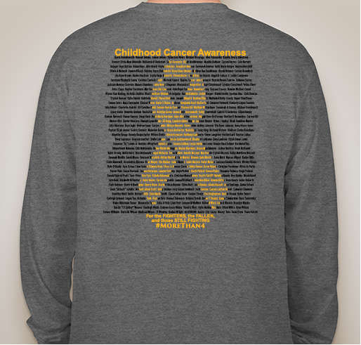 Support Childhood Cancer Warriors with Faith Hope & Love Fundraiser - unisex shirt design - back