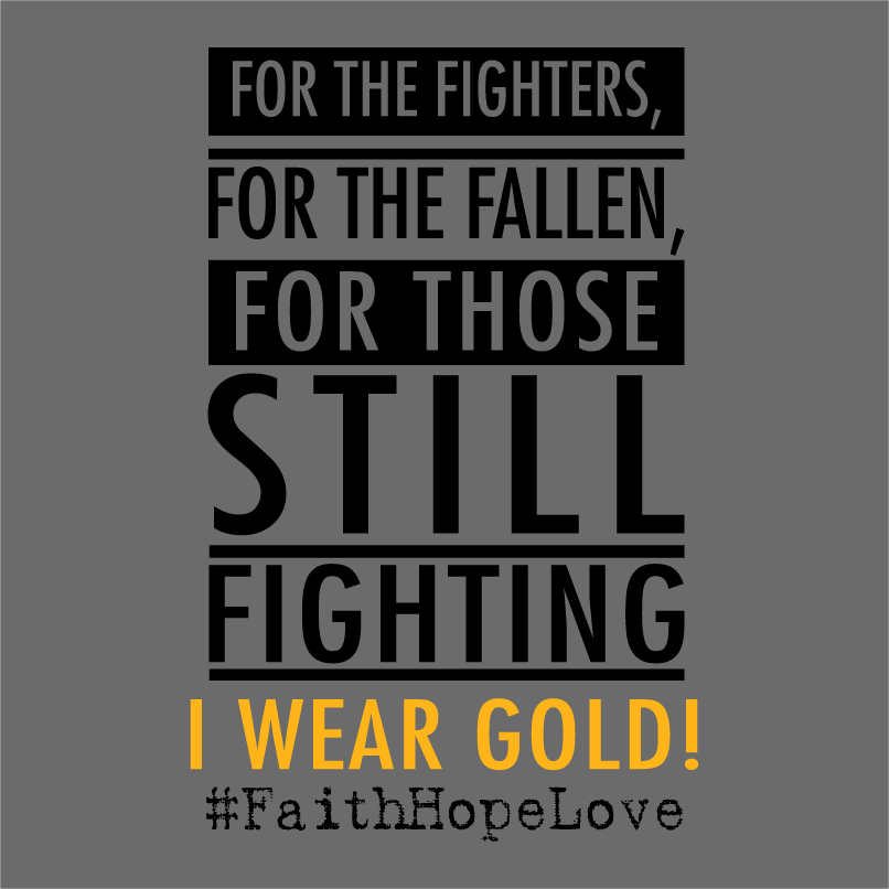 Support Childhood Cancer Warriors with Faith Hope & Love shirt design - zoomed