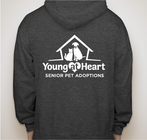 Young at Heart Zip Up Hoodie Fundraiser - unisex shirt design - back