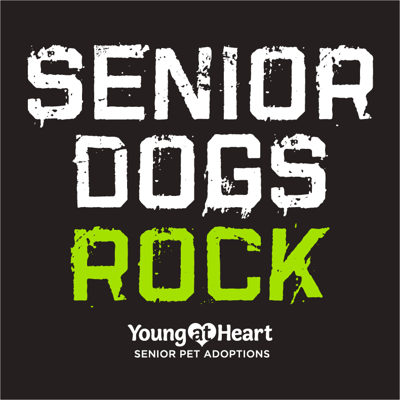 Senior Dogs Rock! shirt design - zoomed