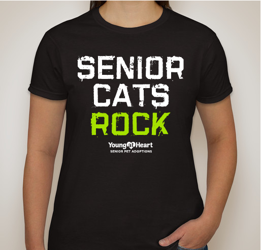 Senior Cats Rock! Fundraiser - unisex shirt design - front