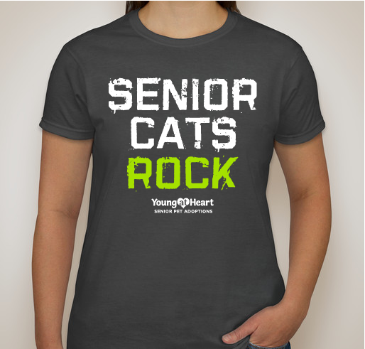 Senior Cats Rock! Fundraiser - unisex shirt design - front