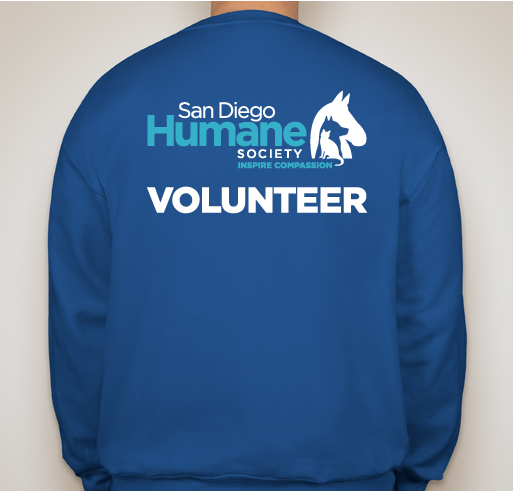 SD Humane Winter 2019 Volunteer Gear Fundraiser - unisex shirt design - back