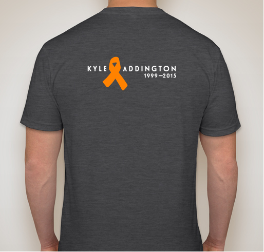 Kyle's Crusaders - Charcoal T-Shirt Fundraiser Fundraiser - unisex shirt design - back