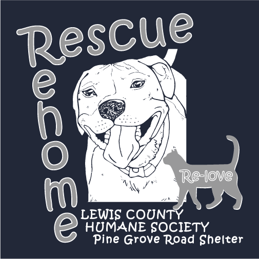 Lewis County Humane Society, Annual Mutt Strut Fundraiser shirt design - zoomed