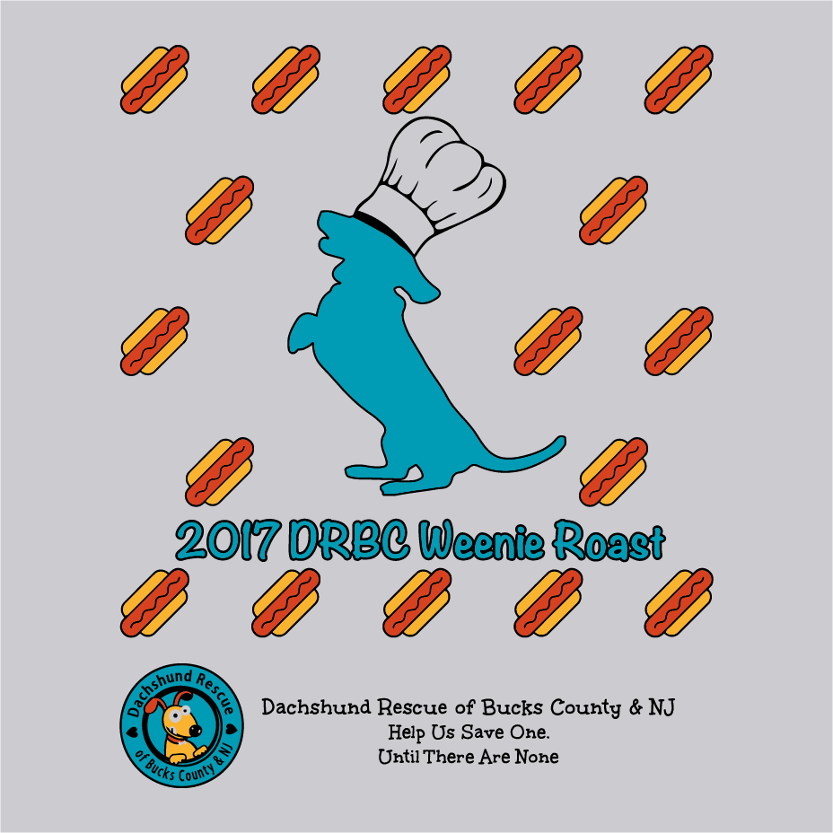 DRBC 2017 Weenie Roast Limited Edition Fundraiser shirt design - zoomed