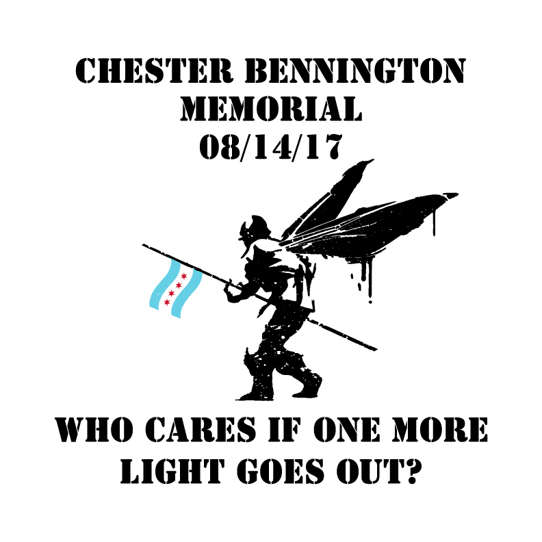 Chicago Memorial For Chester Bennington shirt design - zoomed