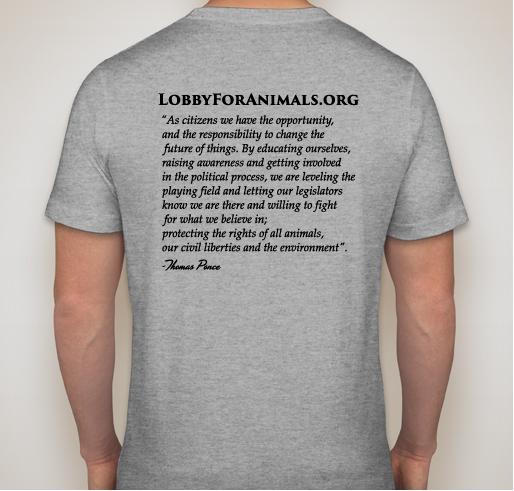 Lobby For Animals Fundraiser - unisex shirt design - back