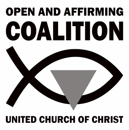 Open and Affirming Coalition UCC shirt design - zoomed