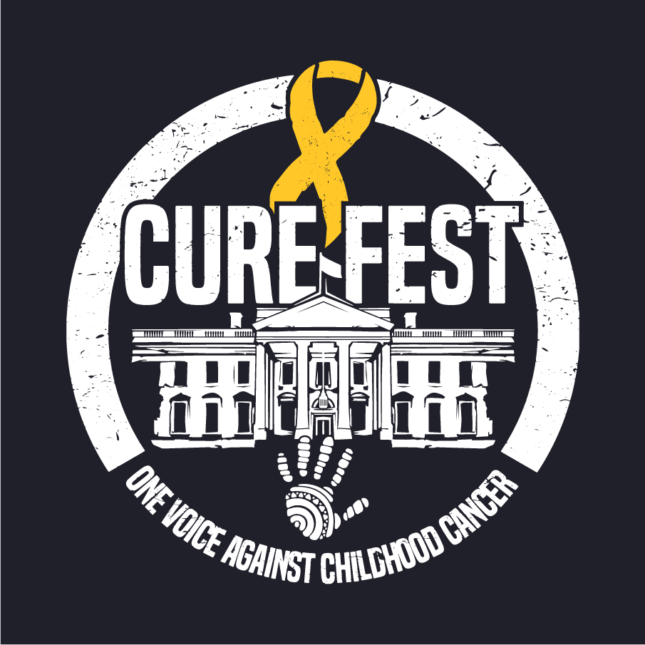 2017 CureFest for Childhood Cancer t-shirt (Logo on front, sponsors on back) shirt design - zoomed