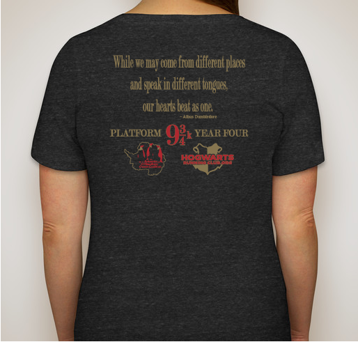 HRC Platform 9 3/4k Year 4 Fundraiser - unisex shirt design - back
