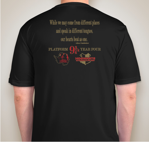 HRC Platform 9 3/4k Year 4 Fundraiser - unisex shirt design - back