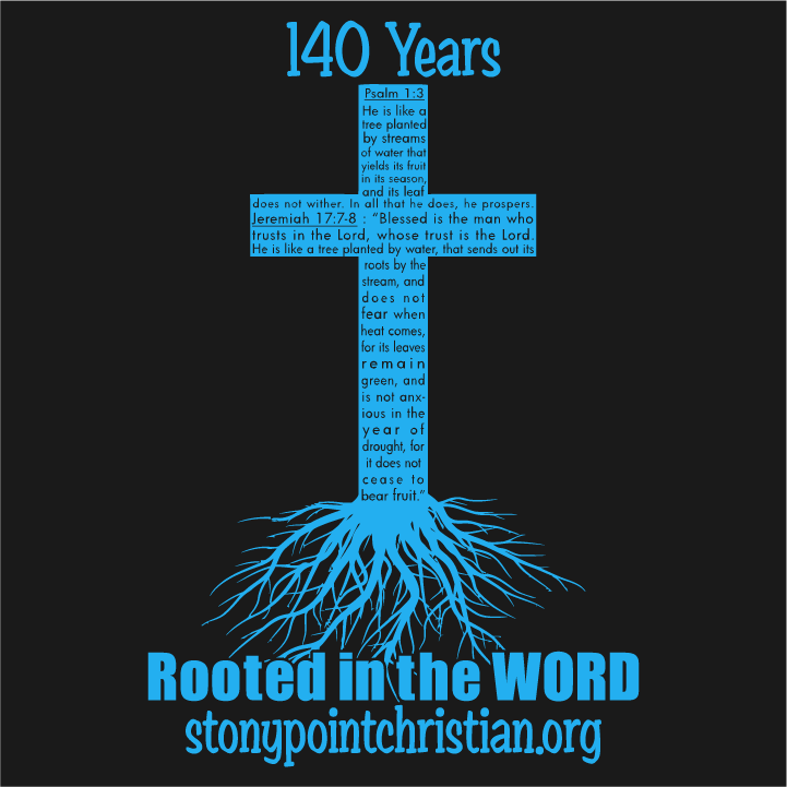 SPCC: 140 Years Rooted In The WORD shirt design - zoomed