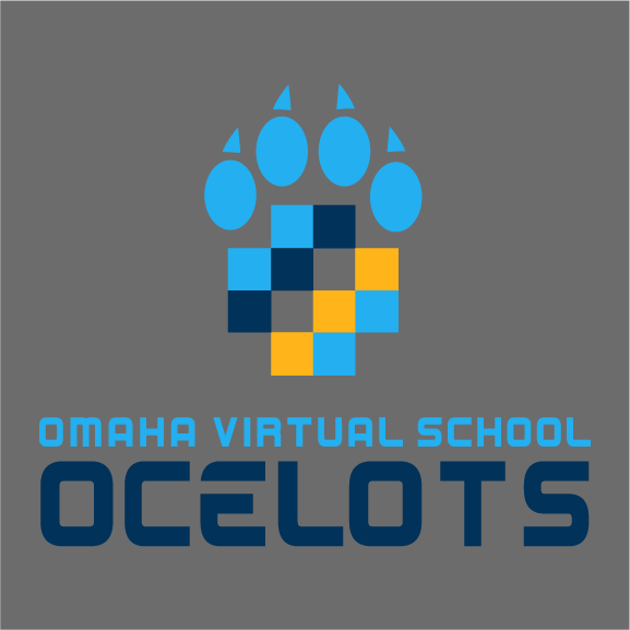 Omaha Virtual School Ocelot Shirts 2017-2018 shirt design - zoomed
