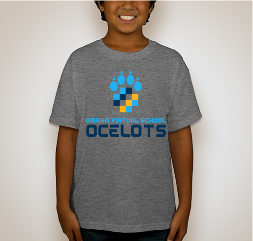Omaha Virtual School Ocelot Shirts 2017-2018 Fundraiser - unisex shirt design - back