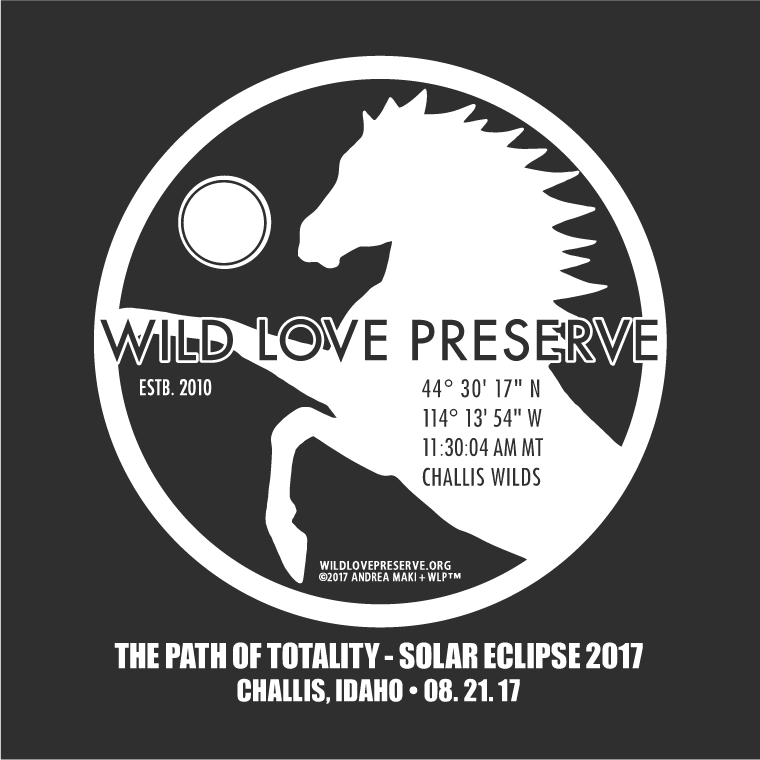 Commemorative Wild Love Preserve Eclipse 2017 T-shirt shirt design - zoomed