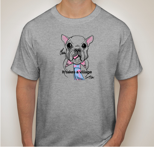 Fund for Frenchies in Need! Fundraiser - unisex shirt design - front