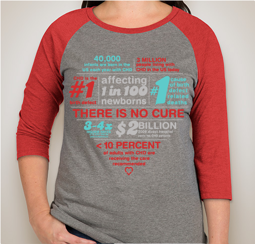 PCHA-Conquering CHD Fundraiser - unisex shirt design - front