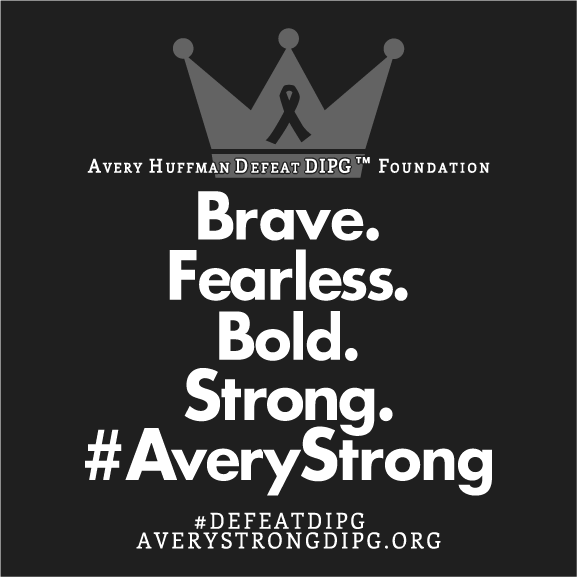 #AveryStrong for Avery Huffman Defeat DIPG Foundation shirt design - zoomed