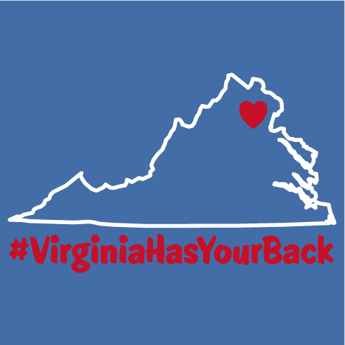 Virginia Has Your Back shirt design - zoomed