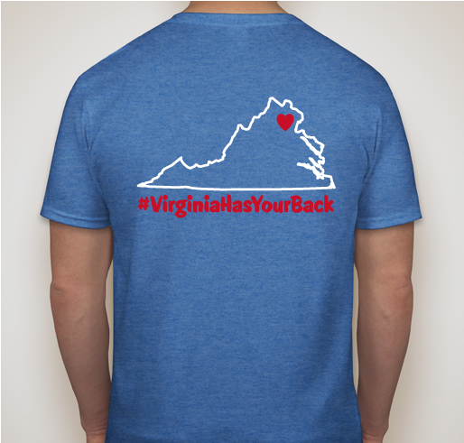 Virginia Has Your Back Fundraiser - unisex shirt design - back