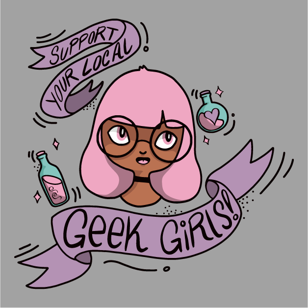 GeekGirlCon 2017 Special Edition T-shirts (Art by Celia Sutton) shirt design - zoomed