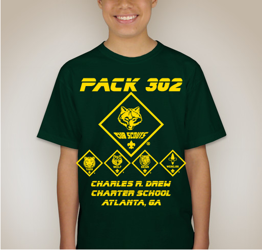 Pack 302 Uniform B shirts Fundraiser - unisex shirt design - back