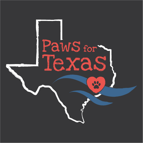Paws for Texas shirt design - zoomed