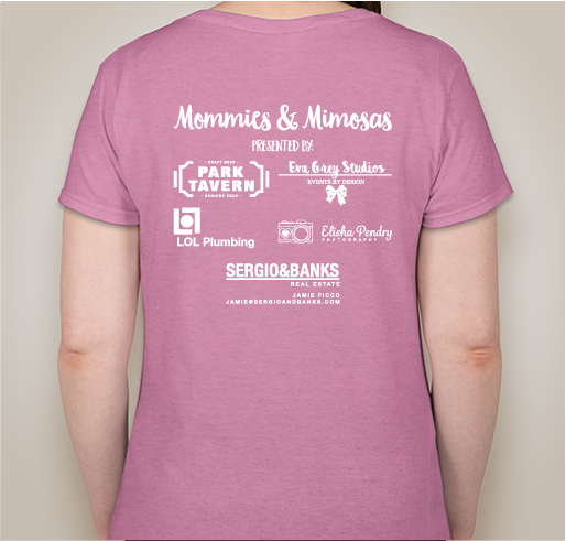 Mommies & Mimosas: Sip. Support. Repeat. Fundraiser - unisex shirt design - back